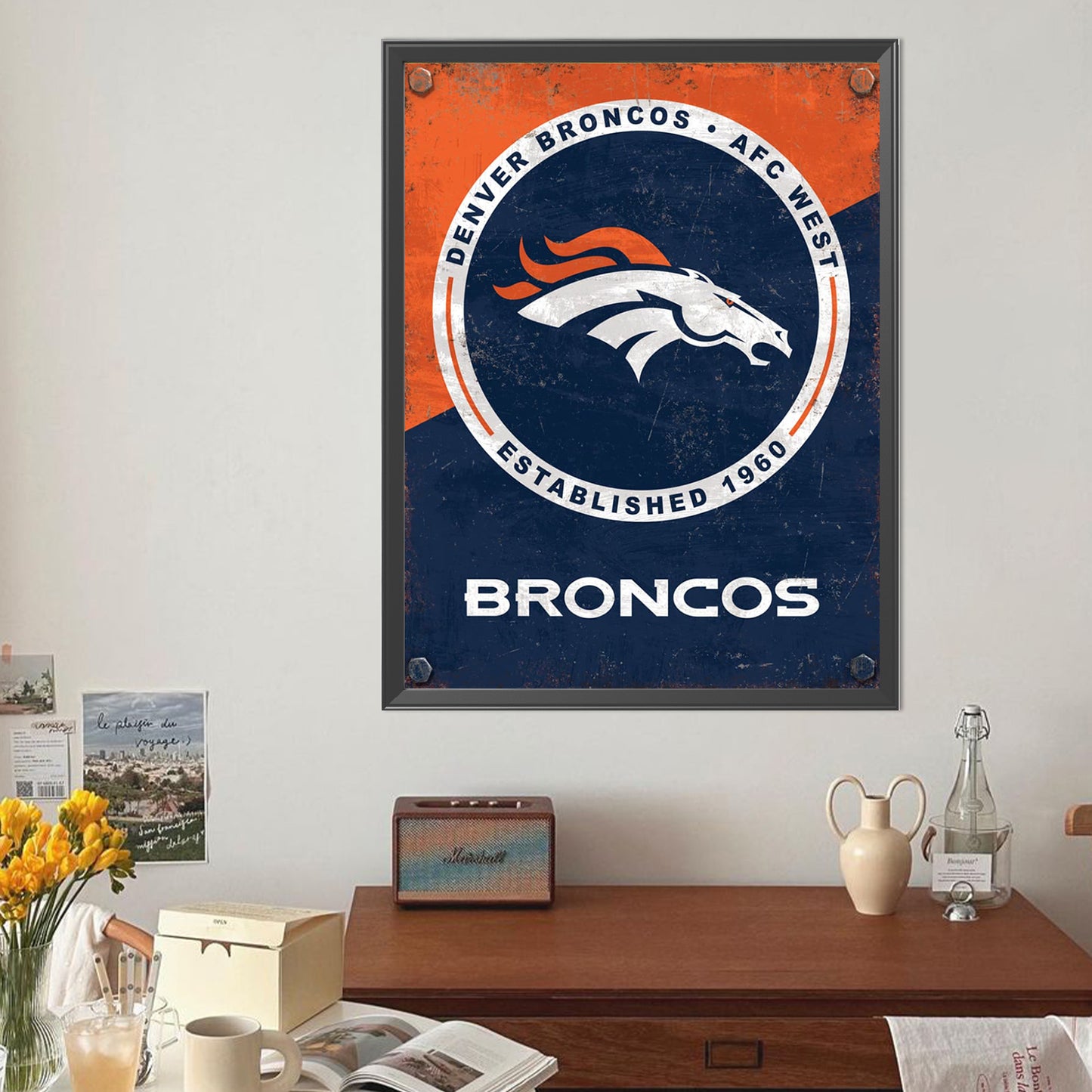 Broncos - Full Round Drill Diamond Painting 40*50CM