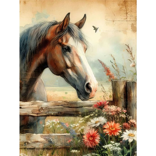 Horse - Full Round Drill Diamond Painting 30*40CM