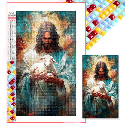 Faith-Jesus Sheep - Full Square Drill Diamond Painting 40*70CM