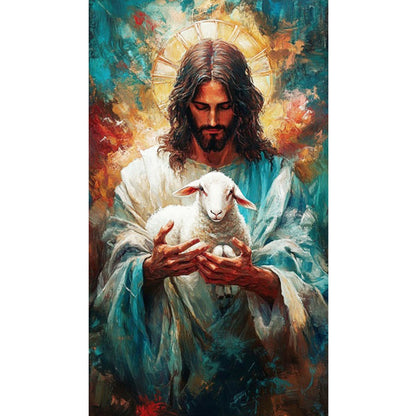 Faith-Jesus Sheep - Full Square Drill Diamond Painting 40*70CM