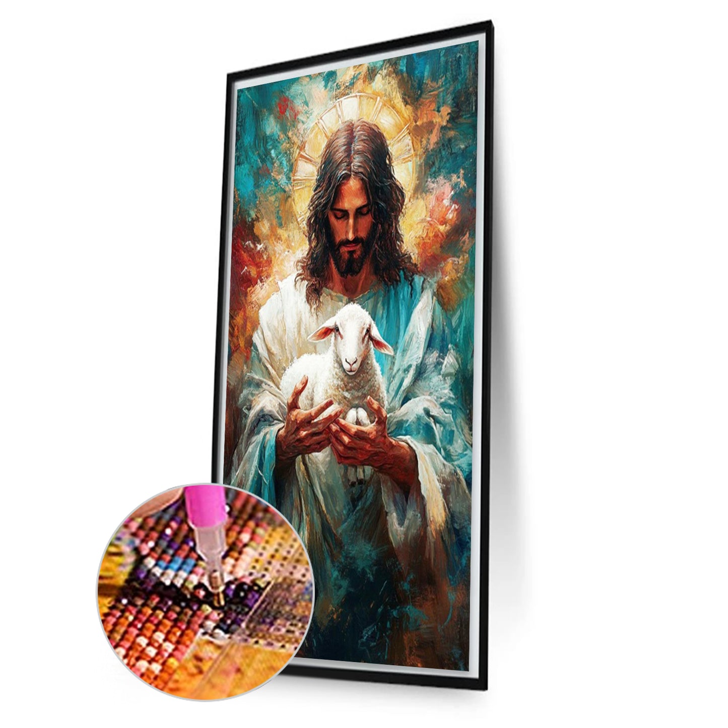 Faith-Jesus Sheep - Full Square Drill Diamond Painting 40*70CM