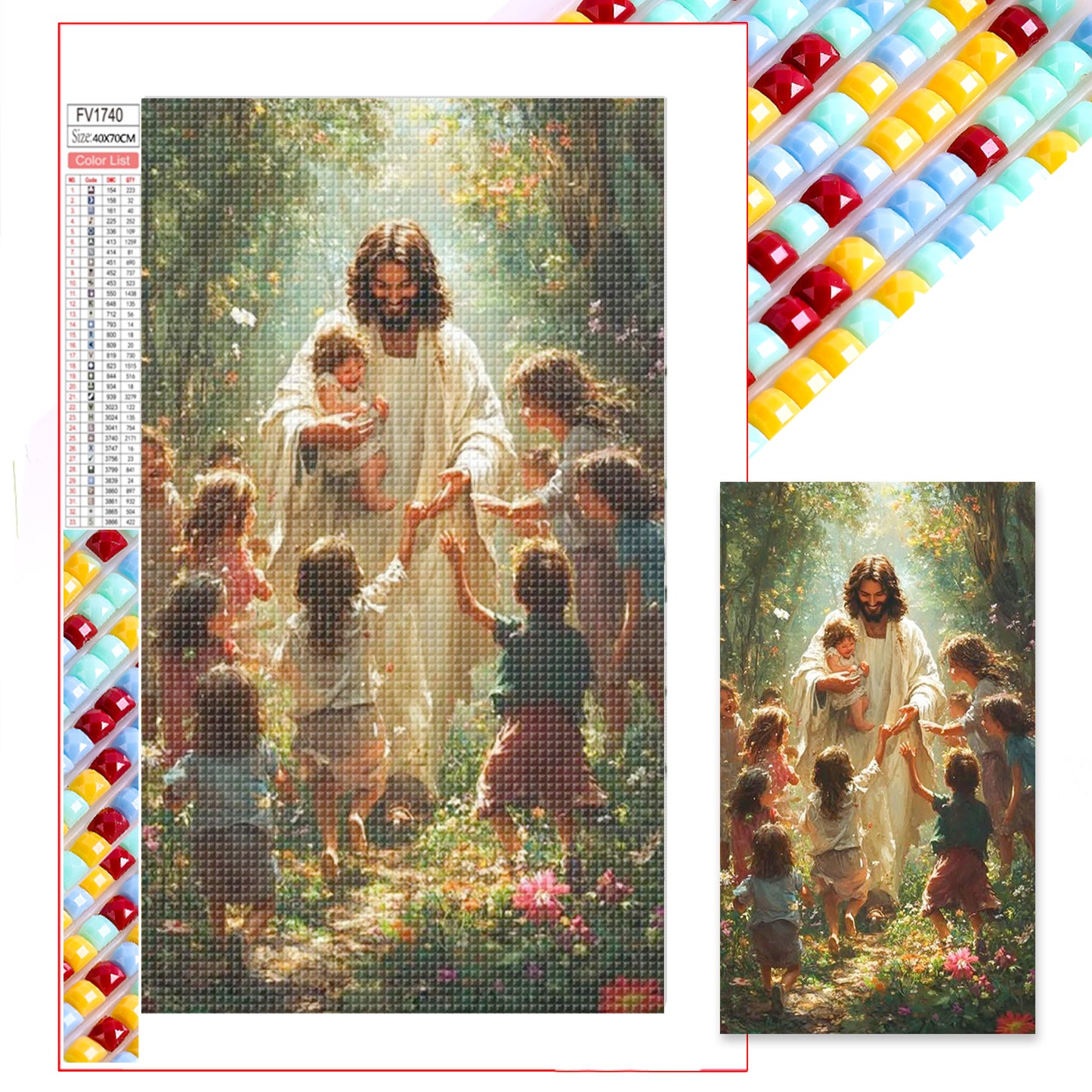Faith-Kind Jesus - Full Square Drill Diamond Painting 40*70CM