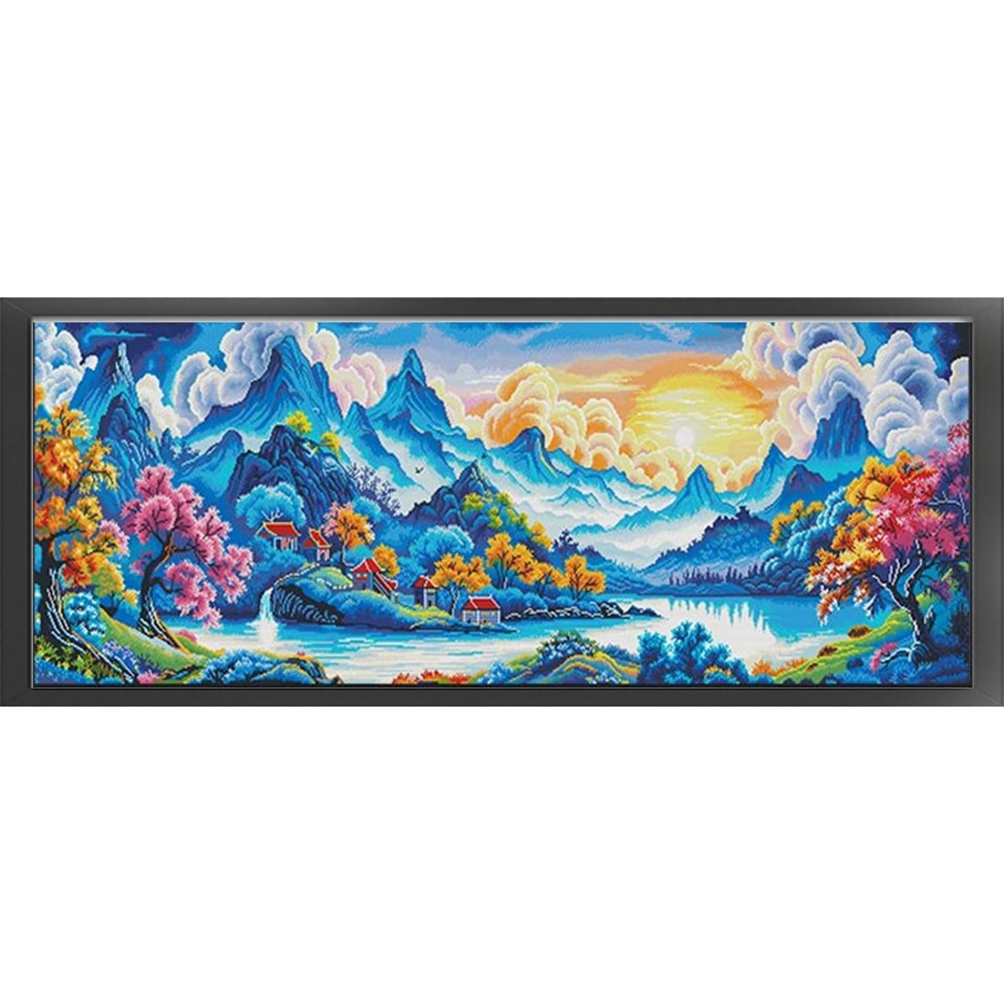 Grand Blueprint: Scenic Landscapes - 11CT Stamped Cross Stitch 165*55CM (Mona Lisa Brand)