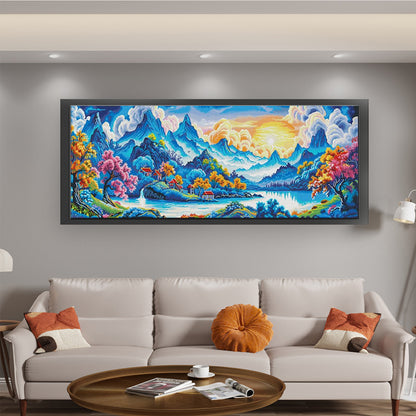 Grand Blueprint: Scenic Landscapes - 11CT Stamped Cross Stitch 165*55CM (Mona Lisa Brand)
