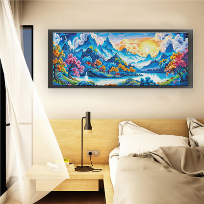 Grand Blueprint: Scenic Landscapes - 11CT Stamped Cross Stitch 165*55CM (Mona Lisa Brand)