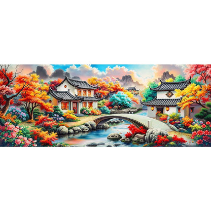 Shangri-La - 11CT Stamped Cross Stitch 195*75CM (Mona Lisa Brand)