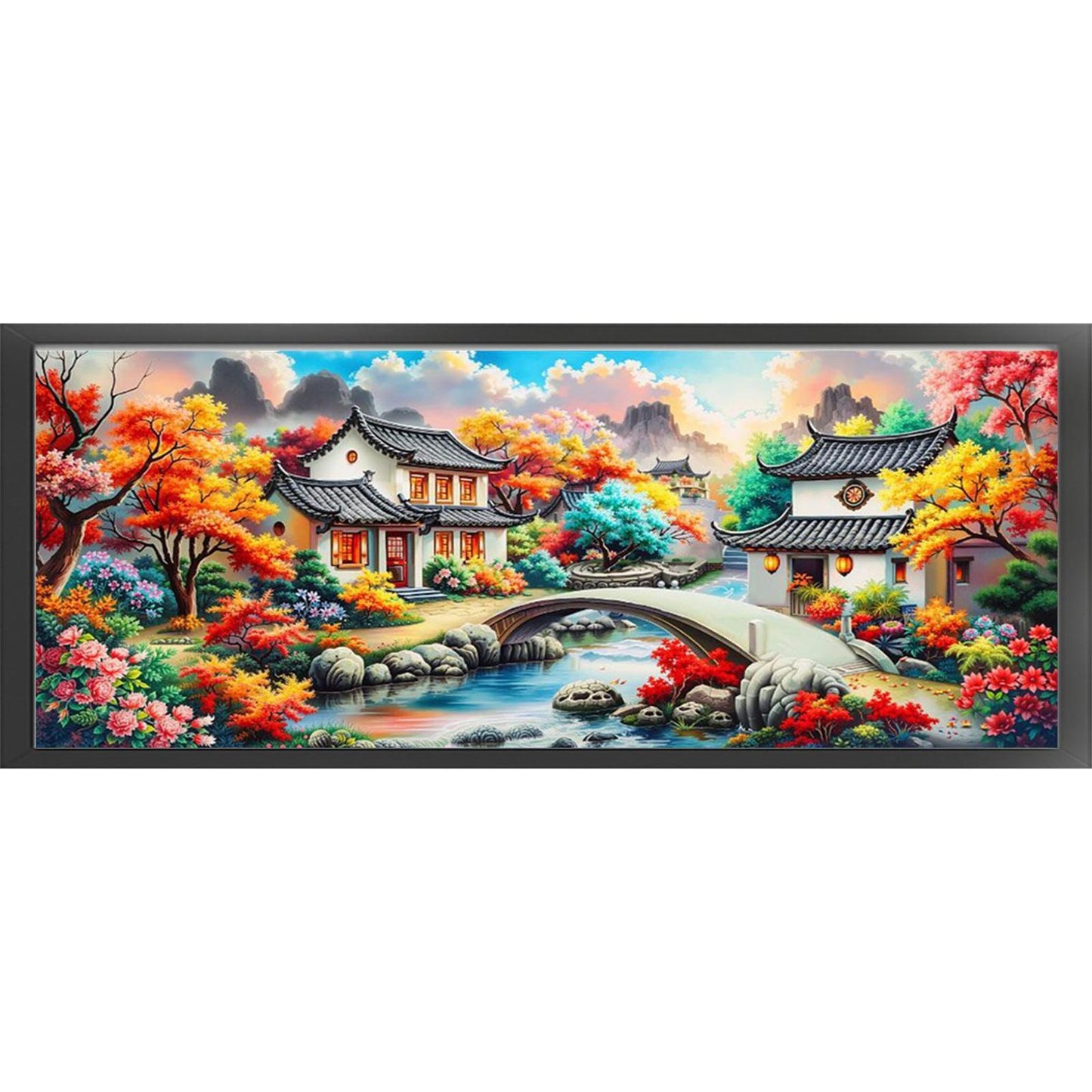 Shangri-La - 11CT Stamped Cross Stitch 195*75CM (Mona Lisa Brand)