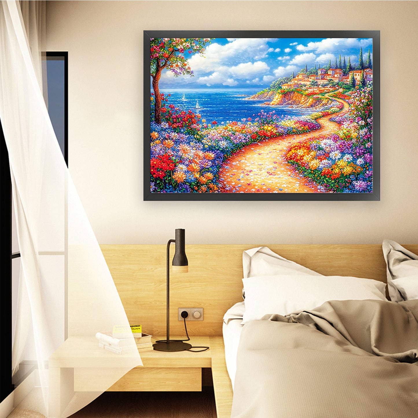 Coastal Town - 11CT Stamped Cross Stitch 85*65CM (Mona Lisa Brand)