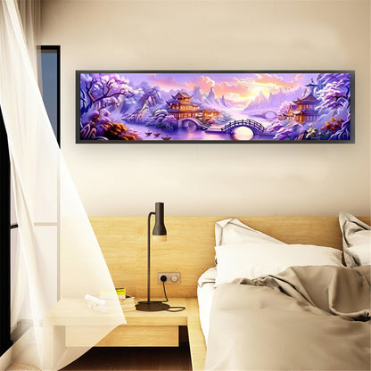 Purple Gold Fantasy - 11CT Stamped Cross Stitch 206*49CM (Mona Lisa Brand)