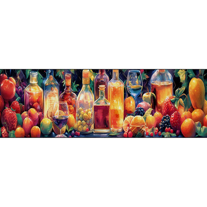 Radiant Wine Glass - 11CT Stamped Cross Stitch 150*40CM(Mona Lisa Brand)