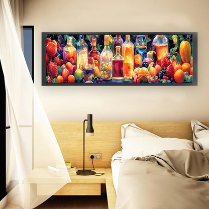 Radiant Wine Glass - 11CT Stamped Cross Stitch 150*40CM(Mona Lisa Brand)