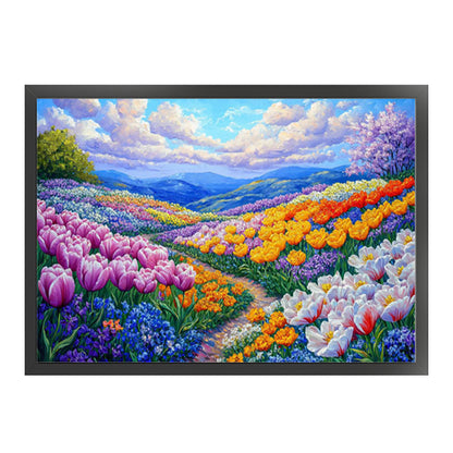 Tulip Sea - 11CT Stamped Cross Stitch 85*65CM(Mona Lisa Brand)