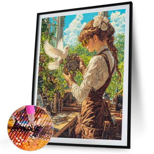 Robot Girl - Full Square Drill Diamond Painting 40*50CM