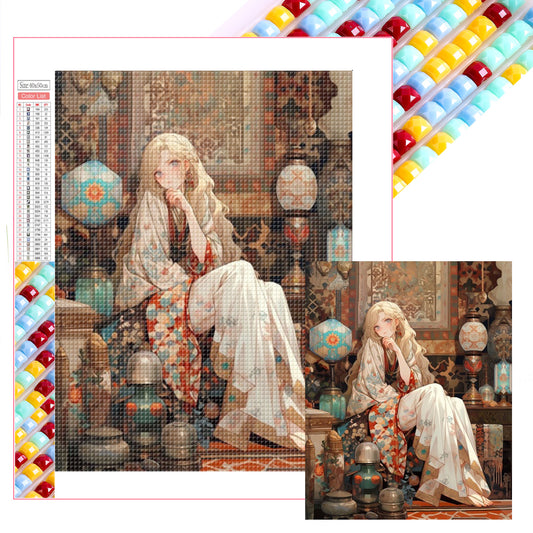 Blonde Girl - Full Square Drill Diamond Painting 40*50CM