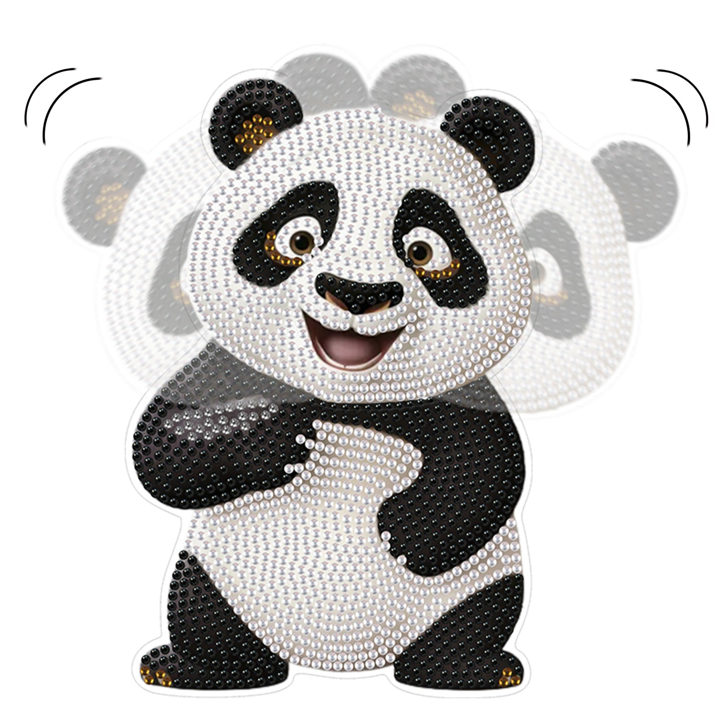 Panda DIY Acrylic Shaking Head 5D DIY Diamond Art Tabletop Ornament Home Decor