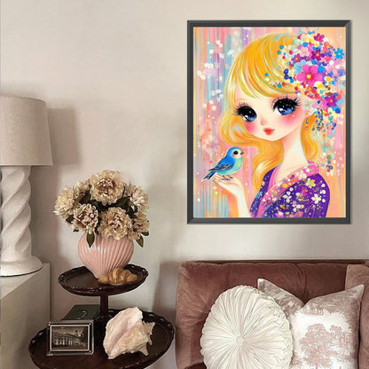 Girl - Partial AB Full Round Drill Diamond Painting 40*50CM
