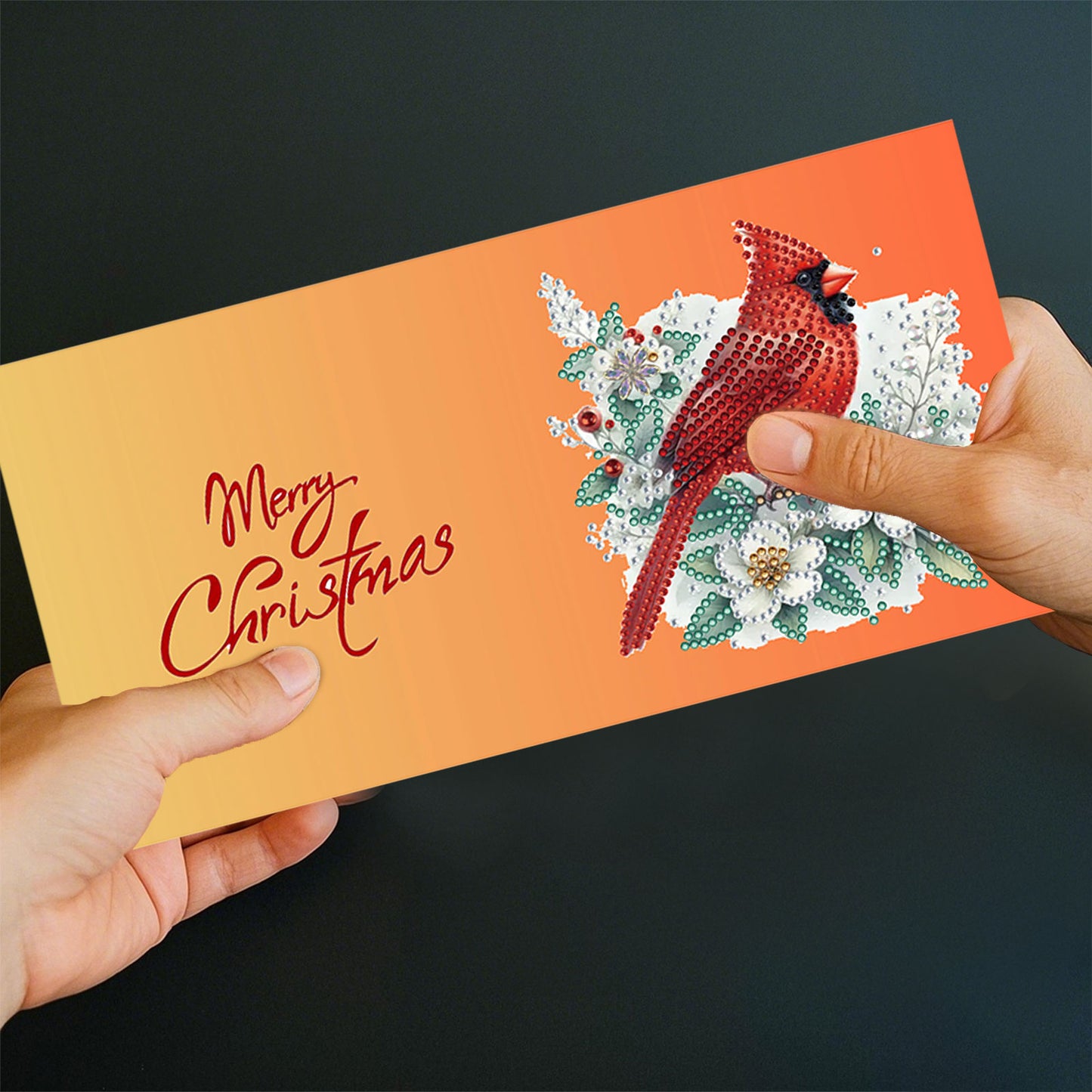 6pcs DIY Diamond Painting Greeting Card Set for Holiday Blessings Christmas Gift