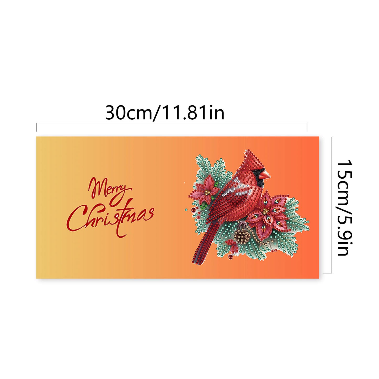 6pcs DIY Diamond Painting Greeting Card Set for Holiday Blessings Christmas Gift