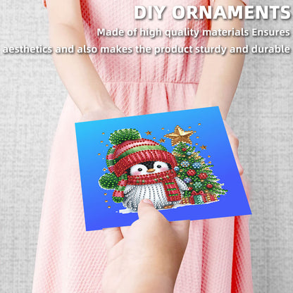 6pcs DIY Diamond Painting Greeting Card Set for Holiday Blessings Christmas Gift