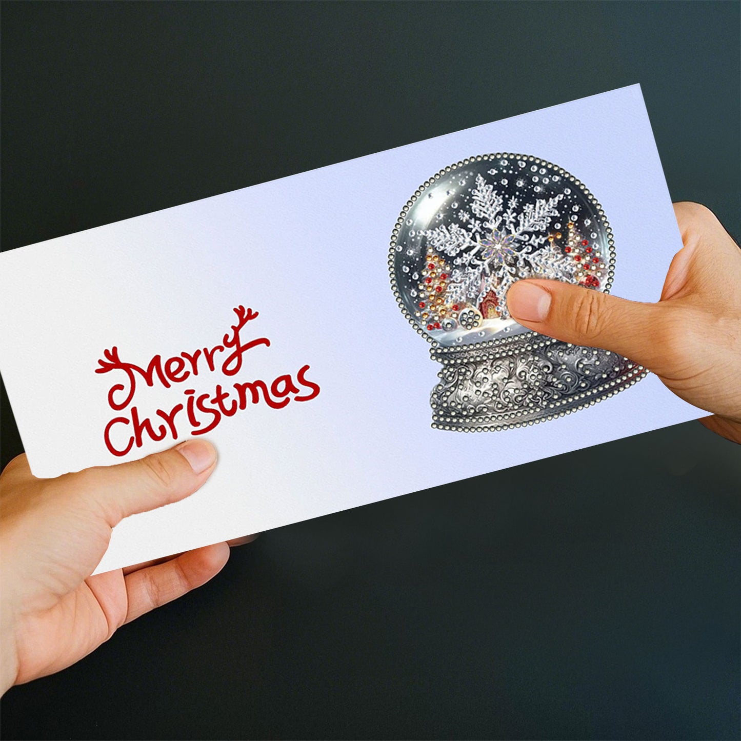 6pcs DIY Diamond Painting Greeting Card Set for Holiday Blessings Christmas Gift