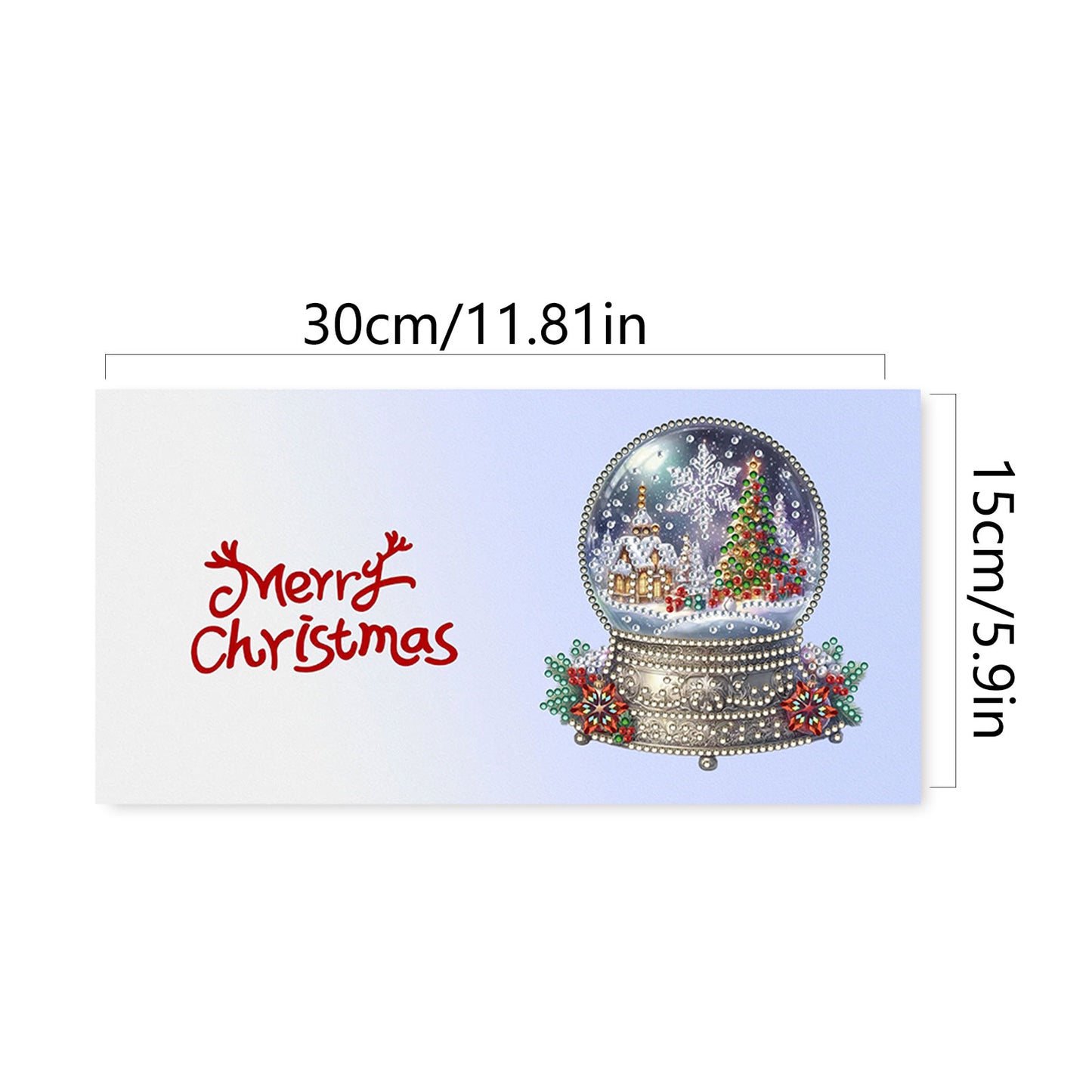 6pcs DIY Diamond Painting Greeting Card Set for Holiday Blessings Christmas Gift
