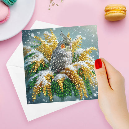 6pcs DIY Diamond Painting Greeting Card Set for Holiday Blessings Christmas Gift