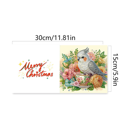6pcs DIY Diamond Painting Greeting Card Set for Holiday Blessings Christmas Gift