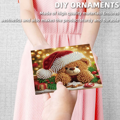 6pcs DIY Diamond Painting Greeting Card Set for Holiday Blessings Christmas Gift