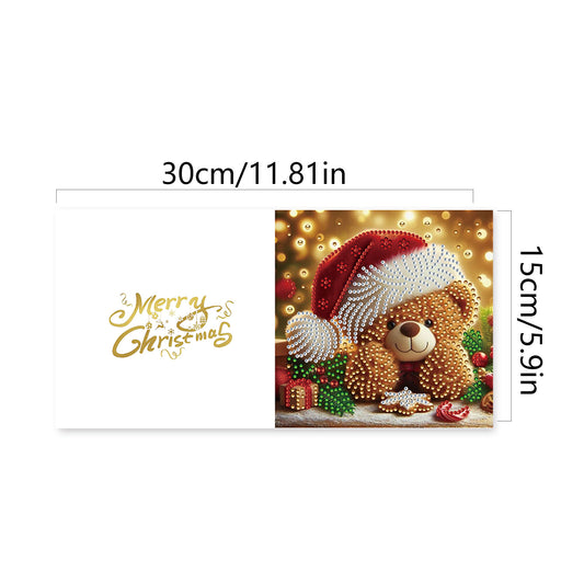 6pcs DIY Diamond Painting Greeting Card Set for Holiday Blessings Christmas Gift