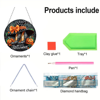 2D Flat DIY High Heels Diamond Art Pendant Double-Sided Diamond Painting Set