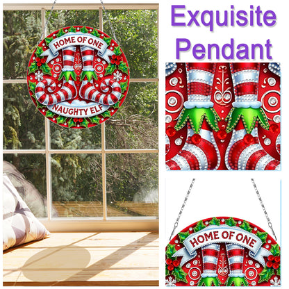 2D Flat DIY Christmas Diamond Art Pendant Double-Sided Diamond Painting Set