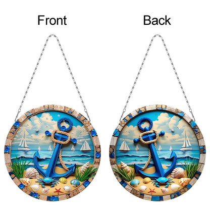 2D Flat DIY Anchor Diamond Art Pendant Double-Sided Diamond Painting Set