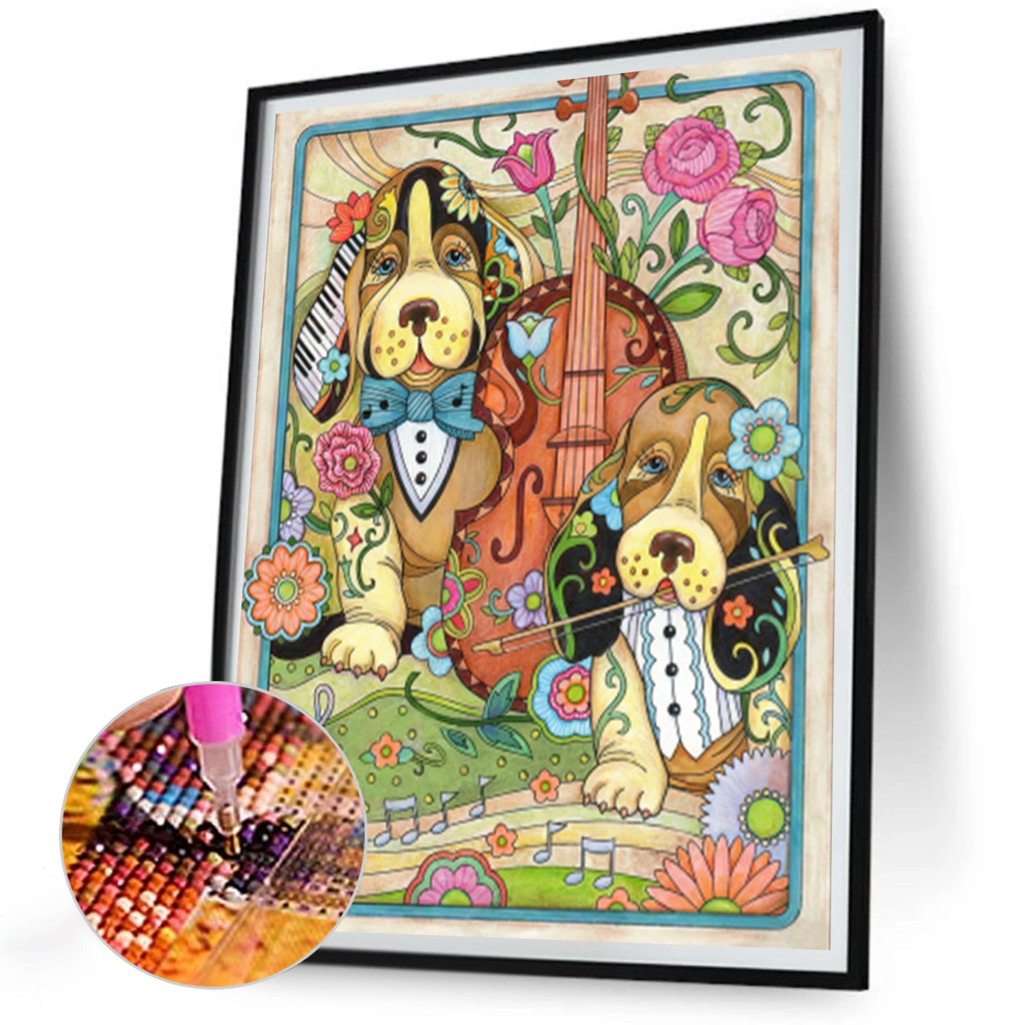 Guitar Dog - Full Square Drill Diamond Painting 30*40CM