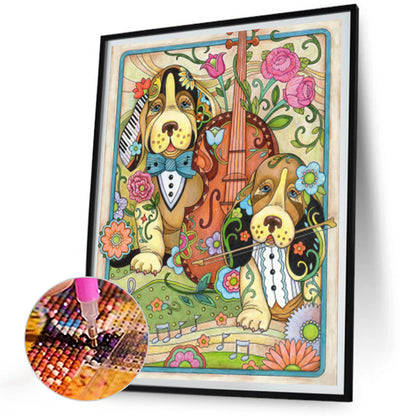 Guitar Dog - Full Square Drill Diamond Painting 30*40CM