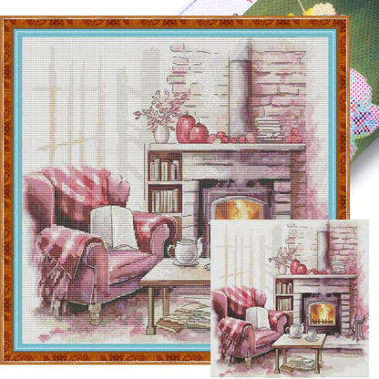 Comfortable Morning - 14CT Stamped Cross Stitch 40*40CM (Egyptian cotton)(Fairy Brand)