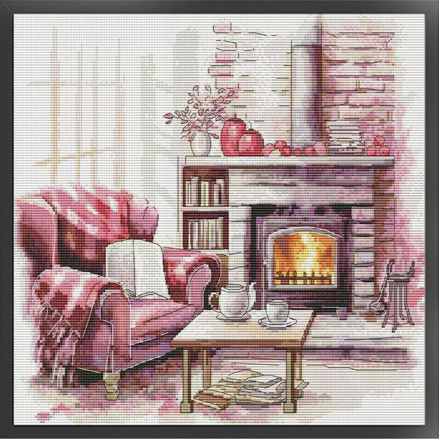 Comfortable Morning - 14CT Stamped Cross Stitch 40*40CM (Egyptian cotton)(Fairy Brand)