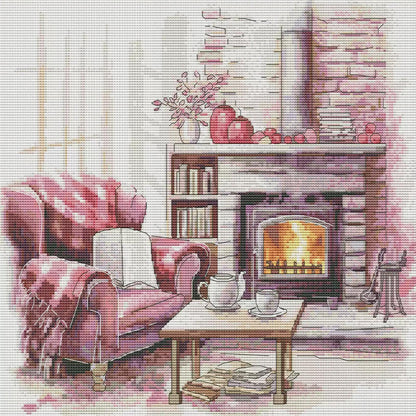 Comfortable Morning - 14CT Stamped Cross Stitch 40*40CM (Egyptian cotton)(Fairy Brand)