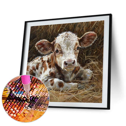 Cow - Full Round Drill Diamond Painting 30*30CM
