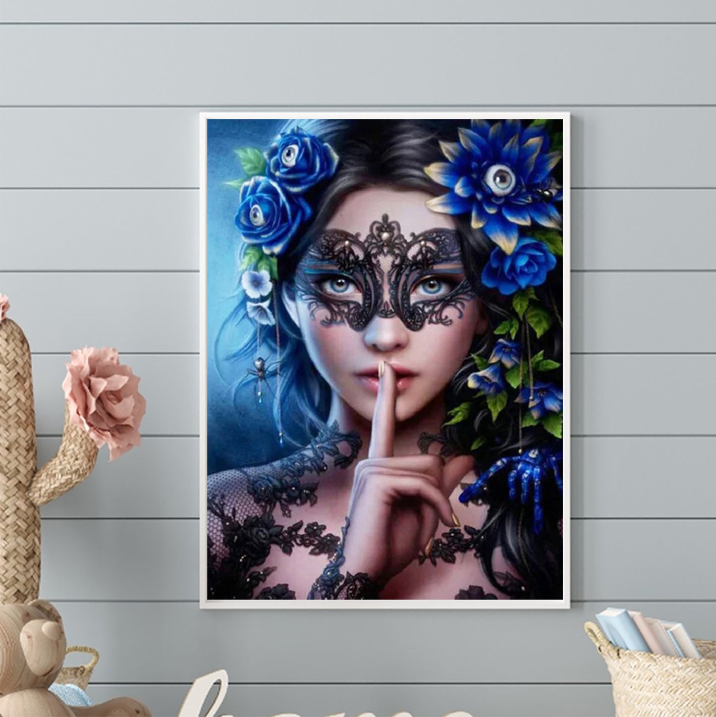 Masked Girl - Full Round Drill Diamond Painting 30*40CM