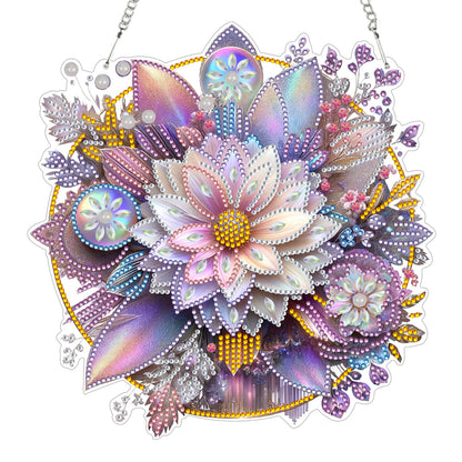 2D Flat DIY Hanging Diamond Art Kits DIY Home Decor Hanging Charm (Wreath)