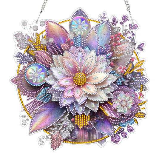 2D Flat DIY Hanging Diamond Art Kits DIY Home Decor Hanging Charm (Wreath)