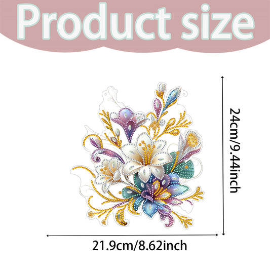 2D Flat DIY Hanging Diamond Art Kits DIY Home Decor Hanging Charm (Small Flower)