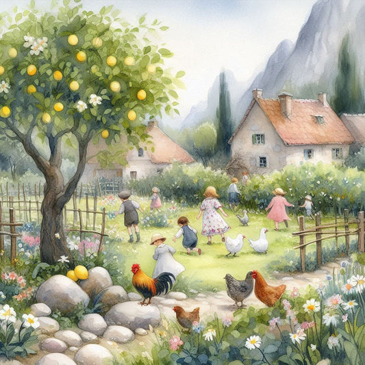Country Life - Full Round Drill Diamond Painting 40*40CM