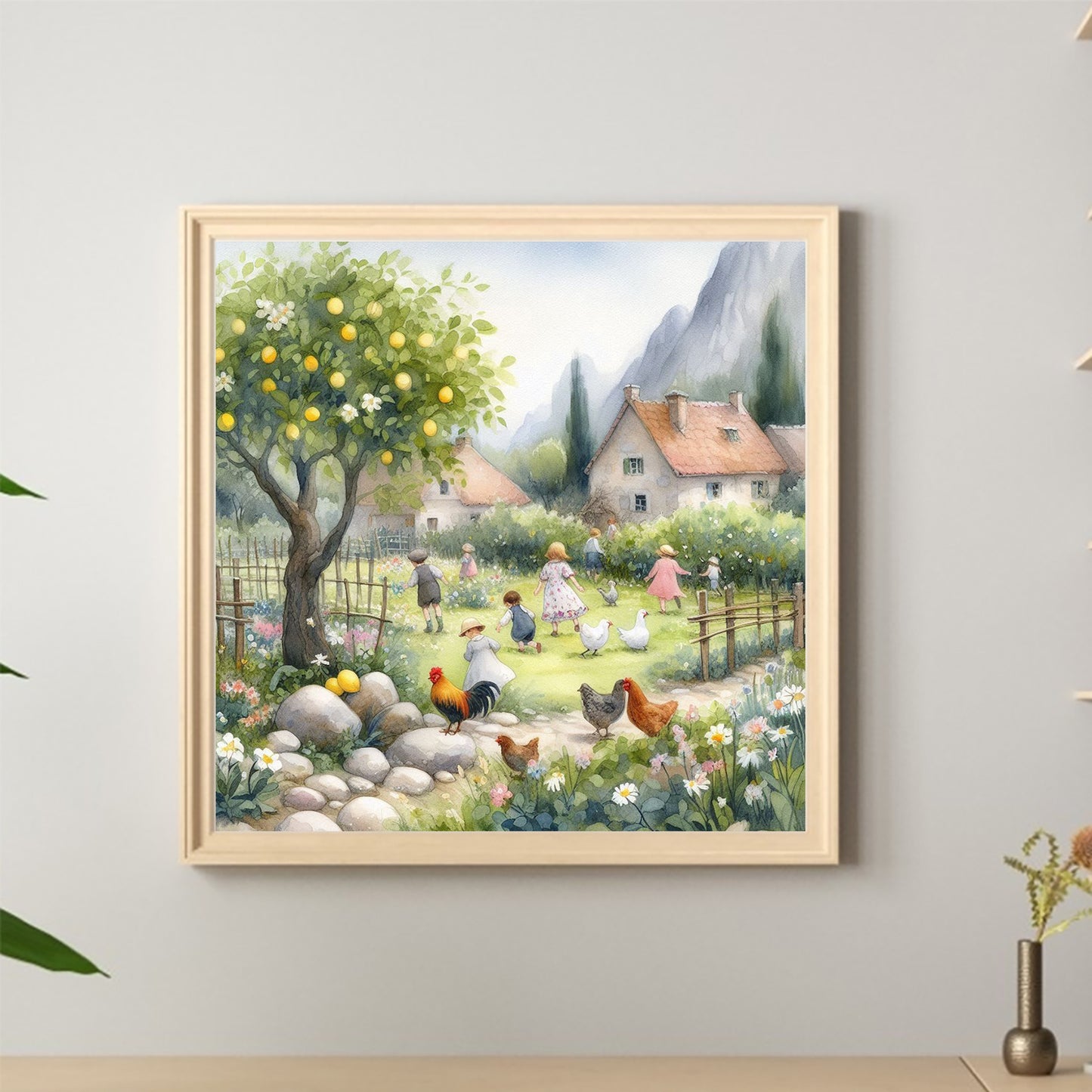 Country Life - Full Round Drill Diamond Painting 40*40CM