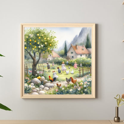 Country Life - Full Round Drill Diamond Painting 40*40CM