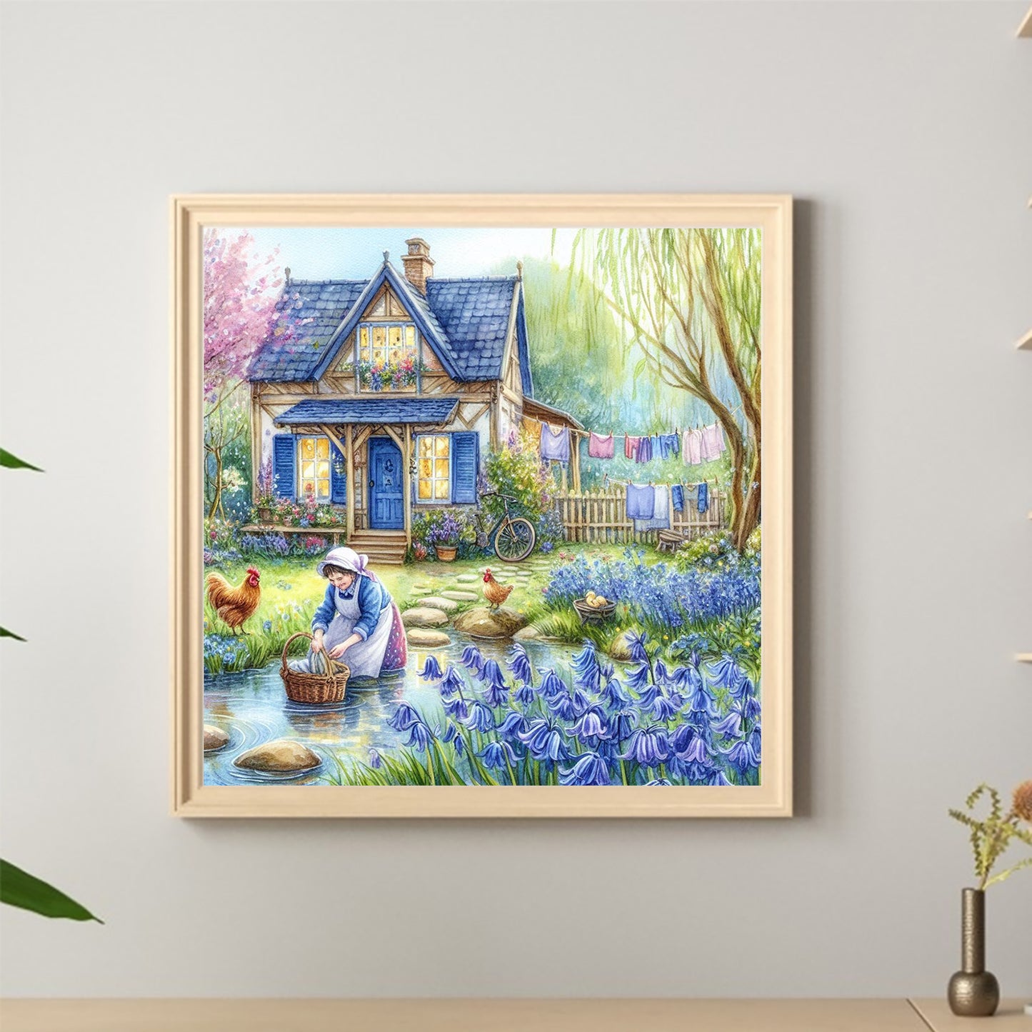 Country Cottage - Full Round Drill Diamond Painting 40*40CM