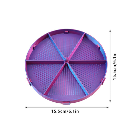 Beads Sorting Storage Tray Fully Enclosed Diamond Painting Tools (Blue Purple)