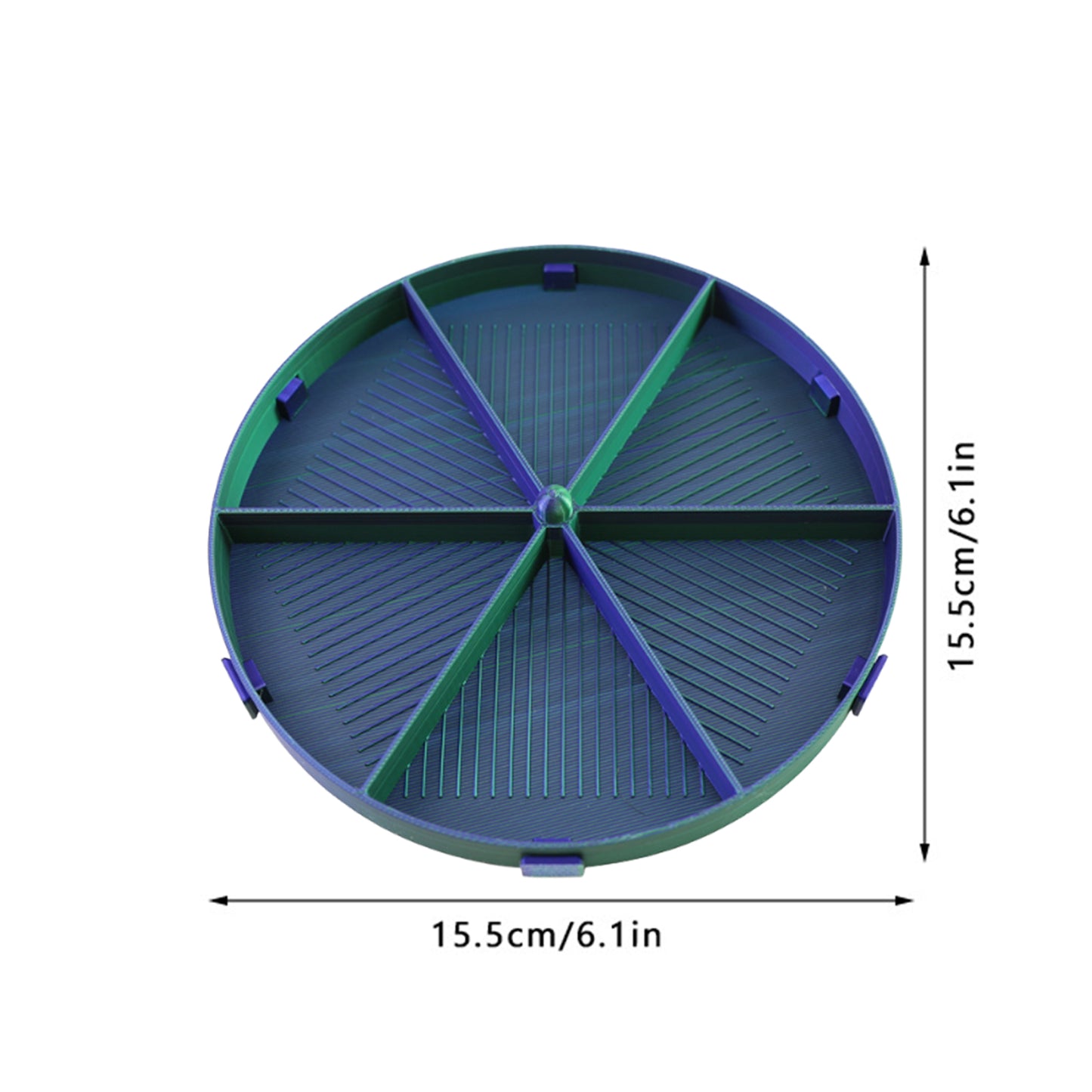 Beads Sorting Storage Tray Fully Enclosed Diamond Painting Tools (Blue Green)