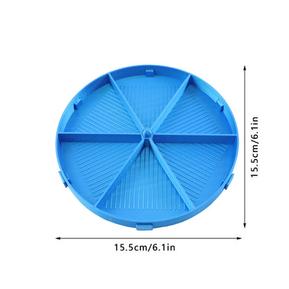 Round Beads Sorting Storage Tray Fully Enclosed Diamond Painting Tools (Blue)