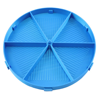 Beads Sorting Storage Tray Round Diamond Painting Tools with Lid (Blue)